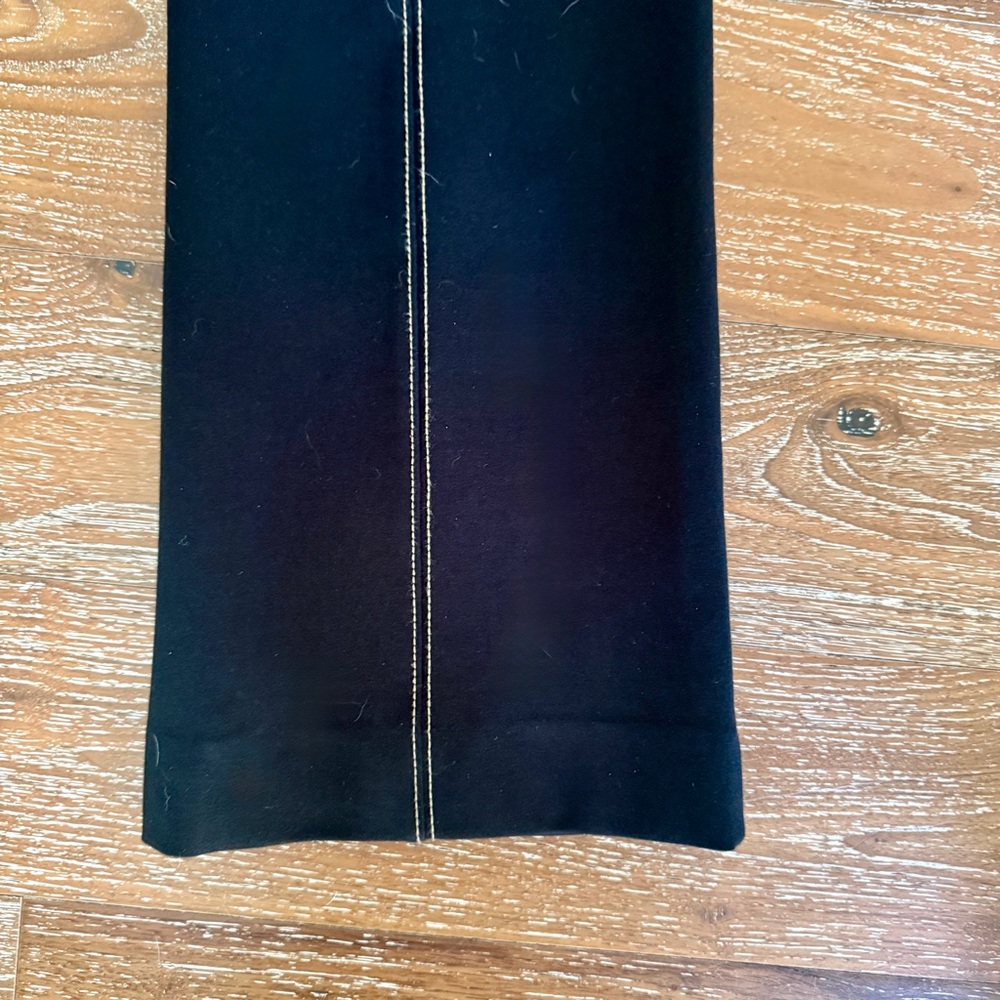 Anthropologie The Essential Women’s Crop Flare Pants / Black and Tan / Size M - Picture 4 of 7